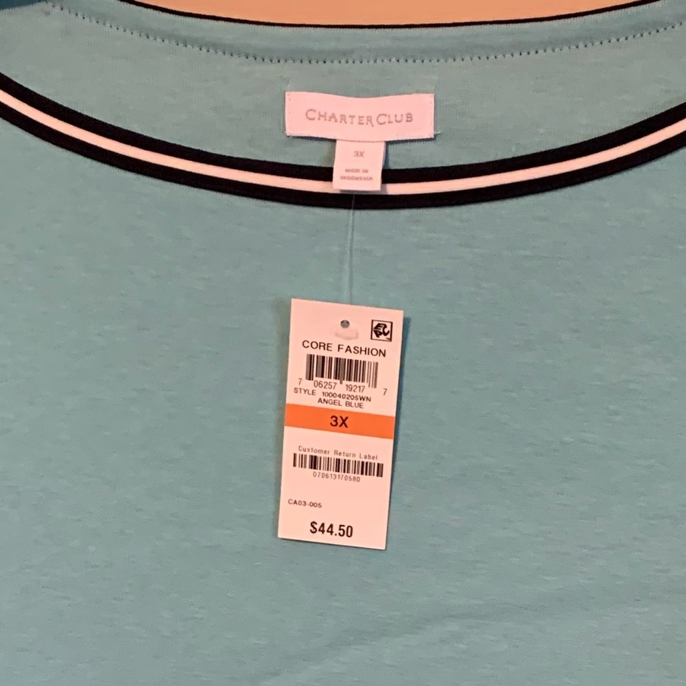 New Charter Club teal sweater size 3x